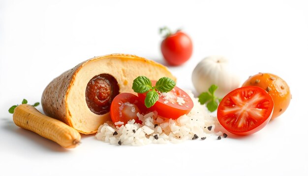 Тарелки и ингредиенты